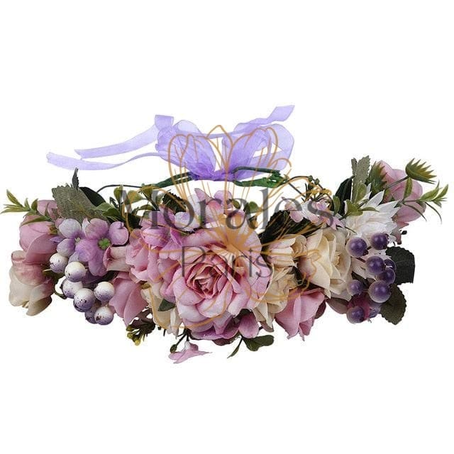 Couronne de Fleur Rose Pale
