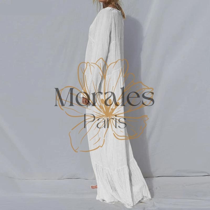 Maxi Robe Blanche Bohème - Image 4