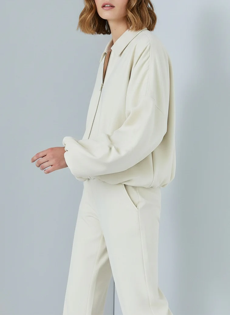 Bomber Crème Zippé – Image 5