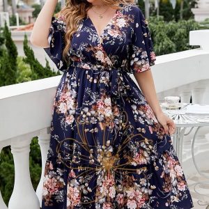 Robe A Fleurs Champêtre  Grande Taille