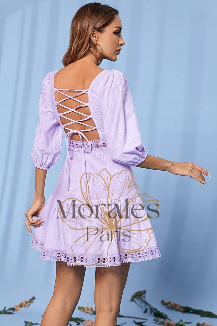 Robe A Lacet Champêtre - Image 6