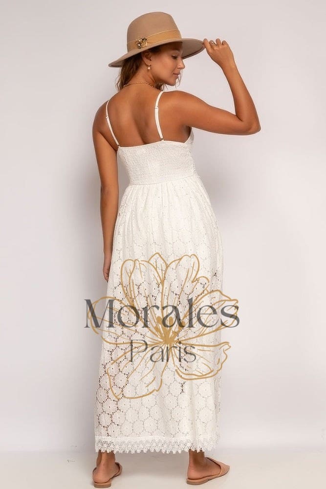 Robe Blanche Bohème Chic - Image 5