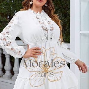 Robe Blanche Champêtre  Grande Taille