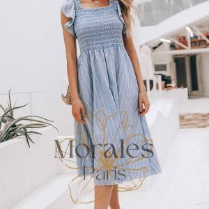 Robe Bleue Invité Mariage  Champêtre