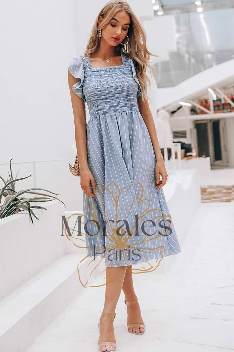 Robe Bleue Invité Mariage Champêtre