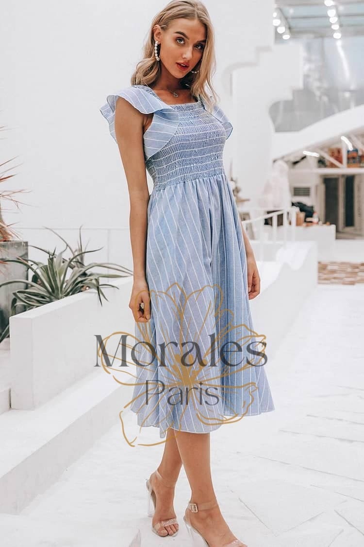 Robe Bleue Invité Mariage Champêtre - Image 5