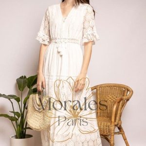 Robe Bohème Blanche Champêtre