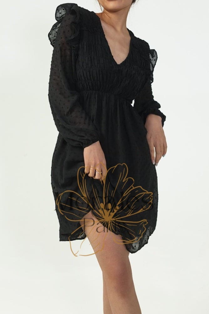 Robe Bohème Chic Noire – Image 5