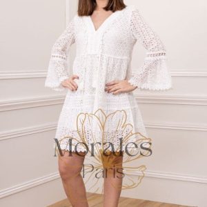 Robe Bohème Courte Brodée