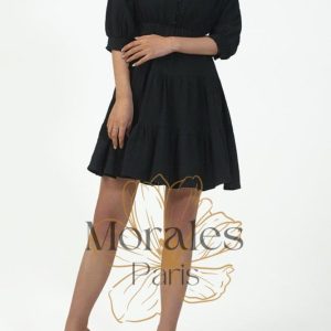 Robe Bohème Courte Noire