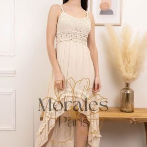 Robe Bohème Crochet Asymétrique