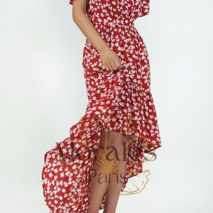 Robe Bohème Fleurie Asymétrique