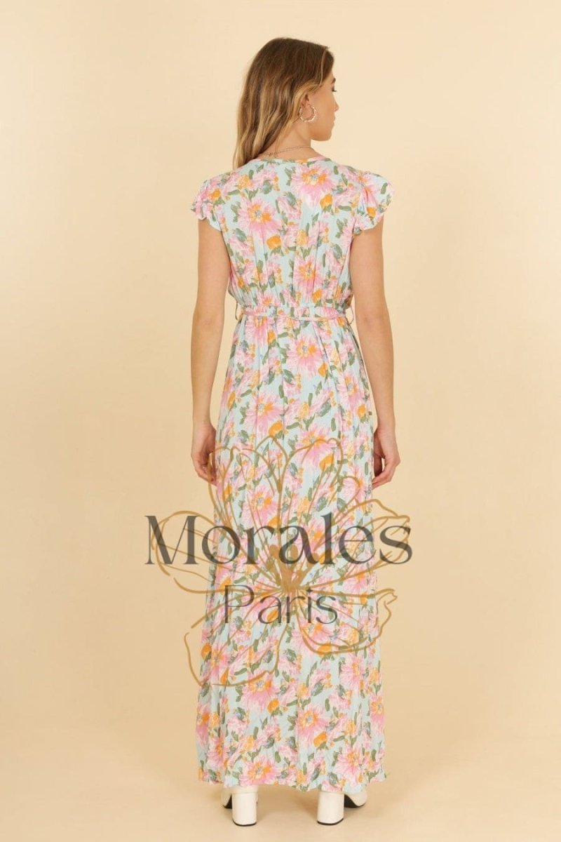 Robe Bohème Longue Bleu Ciel – Image 5