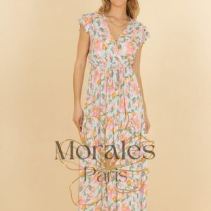 Robe Bohème Longue Bleu Ciel