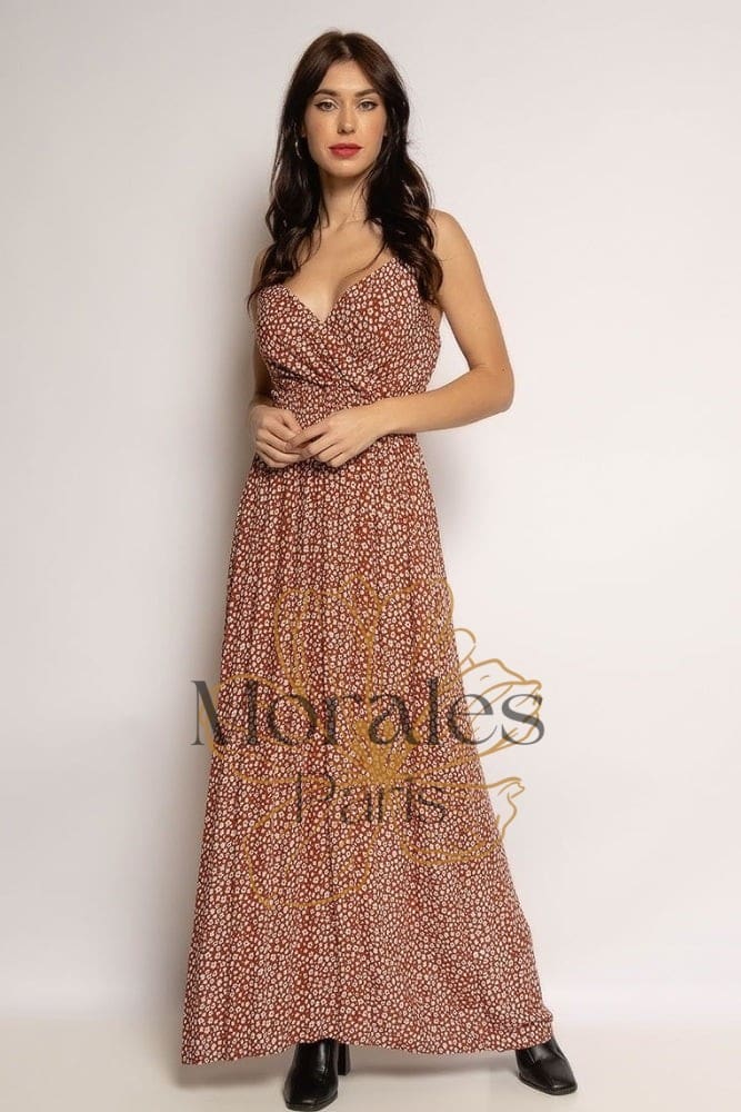 Robe Bohème Terracotta Fleurie – Image 4