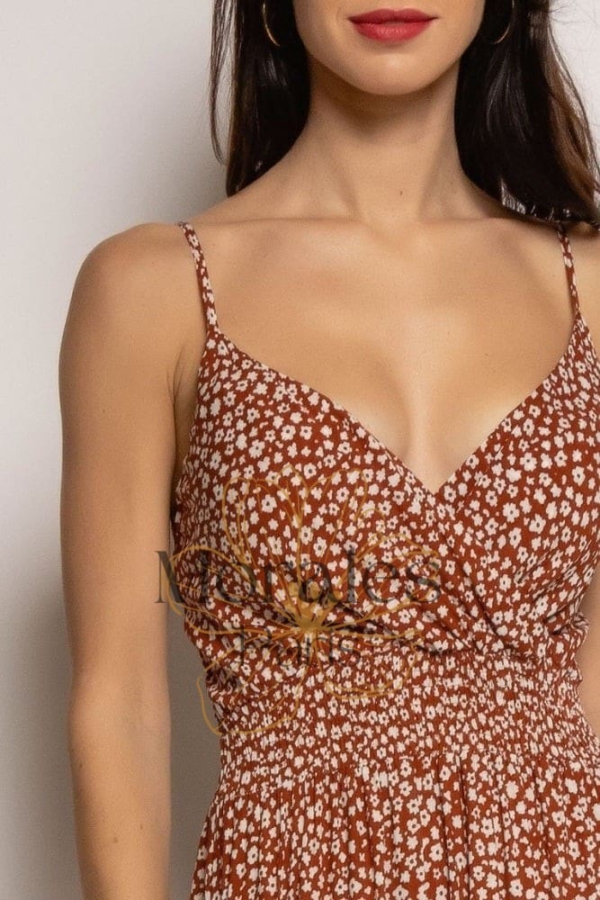 Robe Bohème Terracotta Fleurie – Image 7