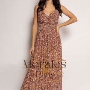 Robe Bohème Terracotta Fleurie