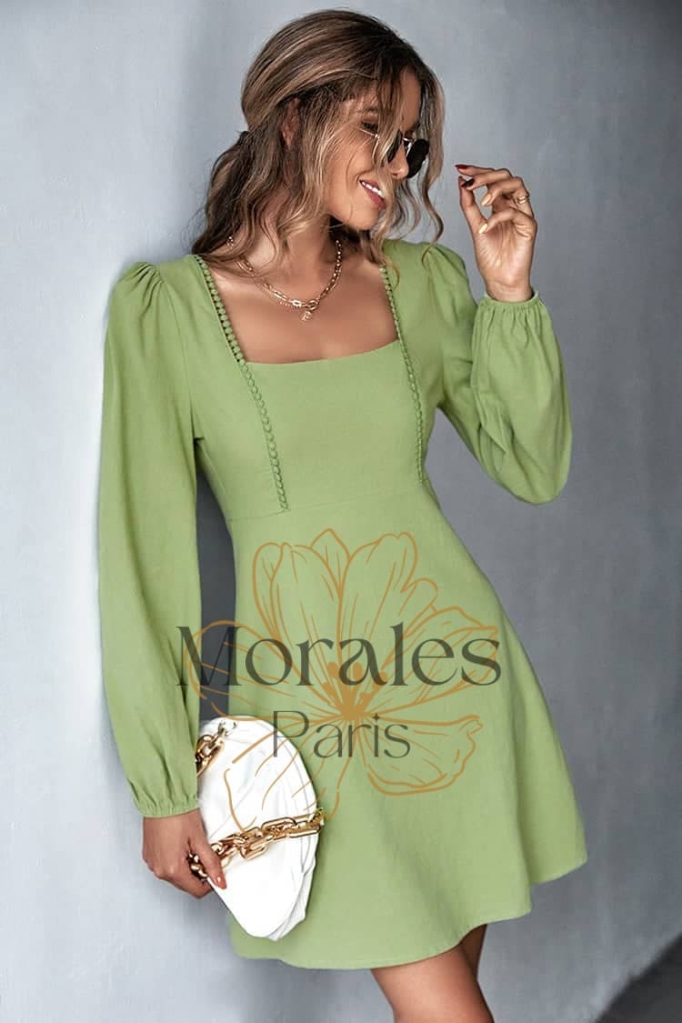 Robe Champêtre Anis Courte