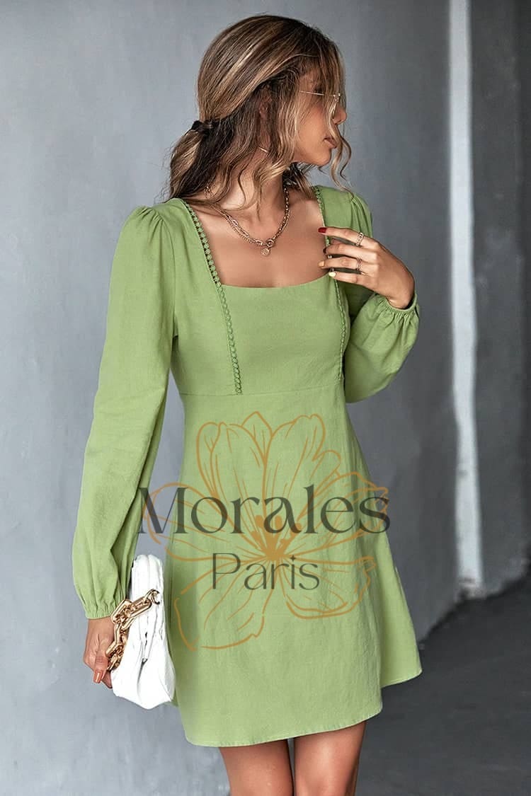 Robe Champêtre Anis Courte – Image 4