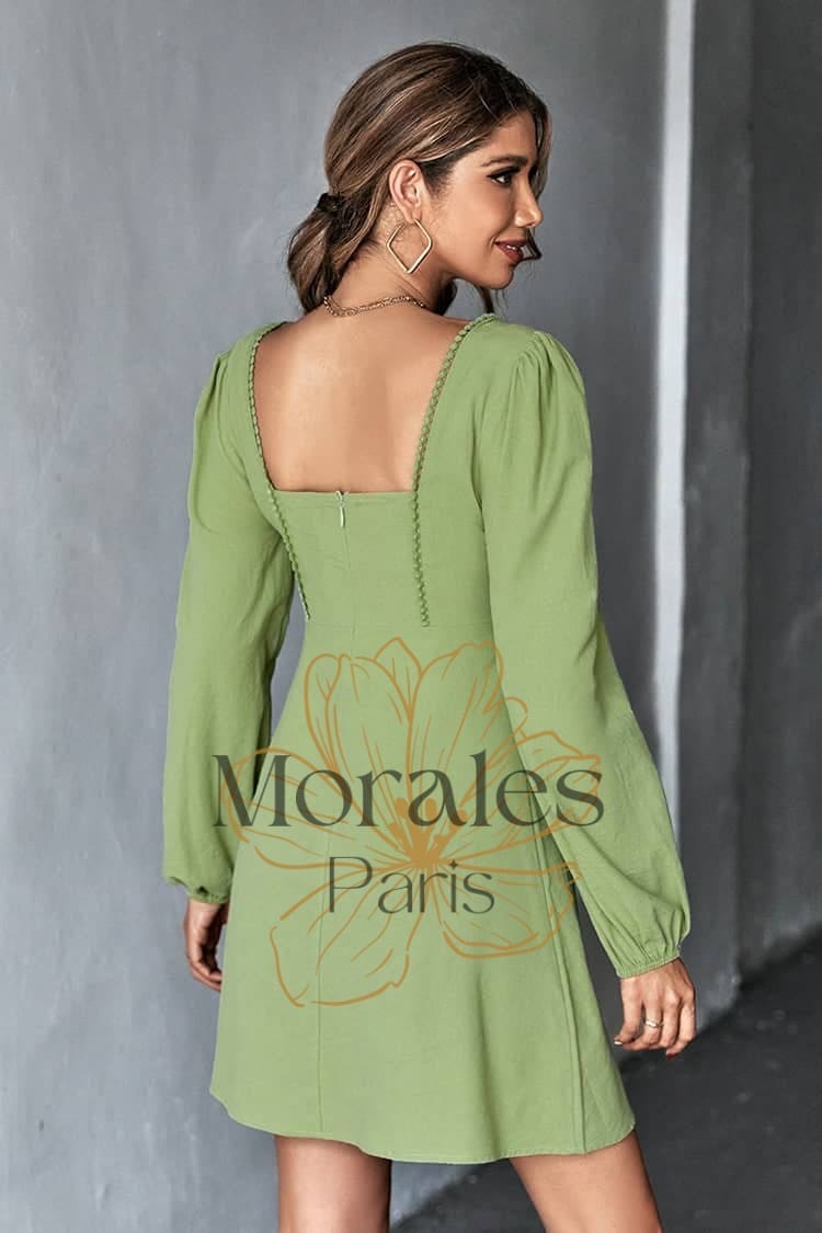 Robe Champêtre Anis Courte – Image 6