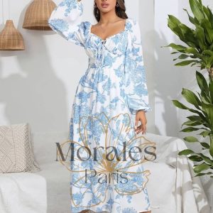 Robe Champêtre Longue Et Avec Manche