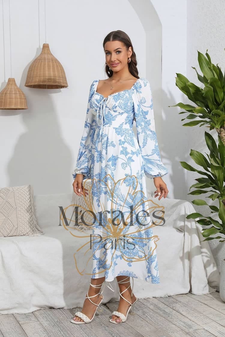 Robe Champêtre Longue Et Avec Manche - Image 4