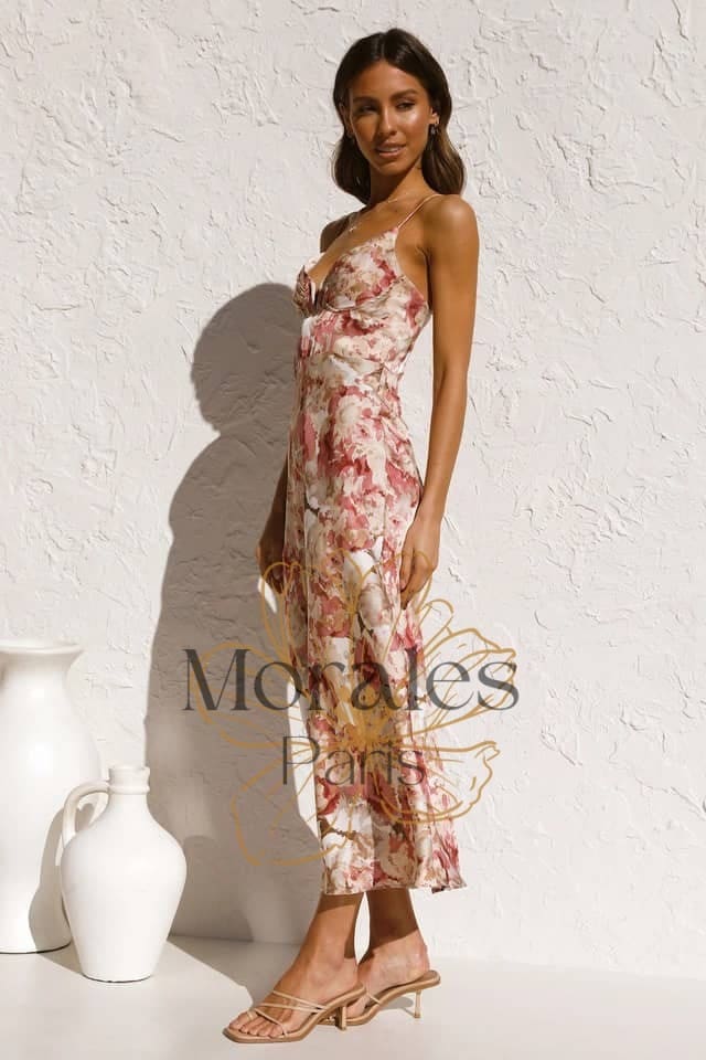 Robe Cocktail Fleurie Champêtre - Image 9