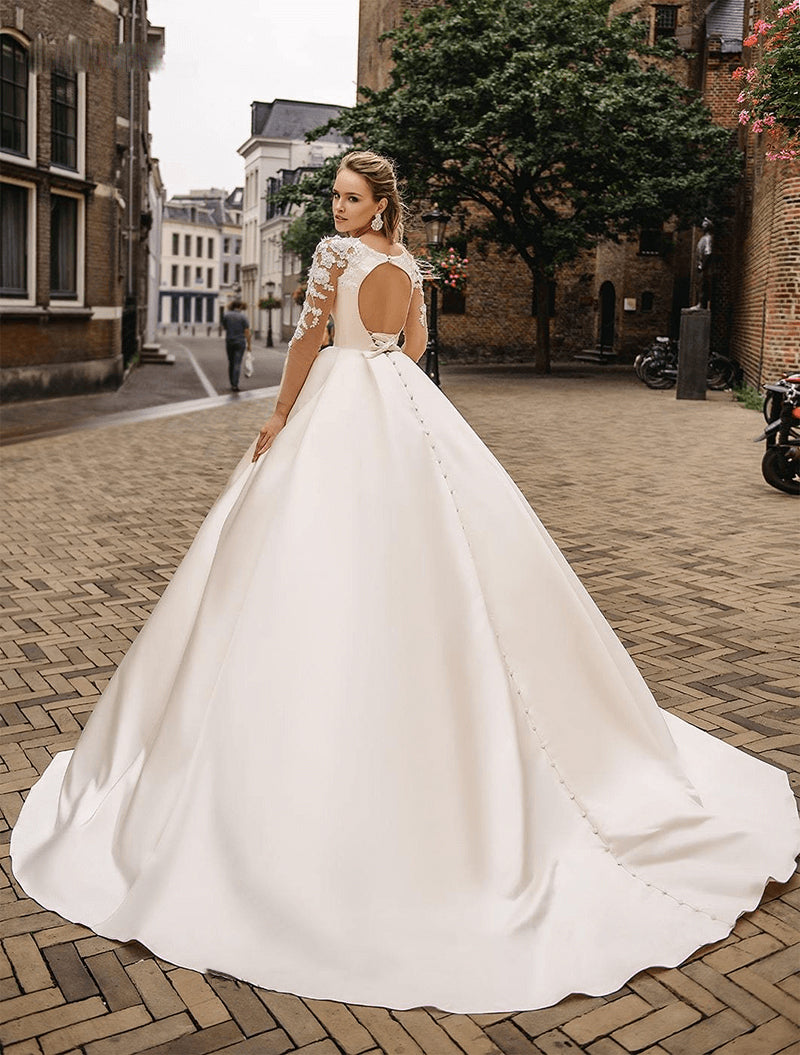 Robe de Mariée Princesse Beige - Image 4