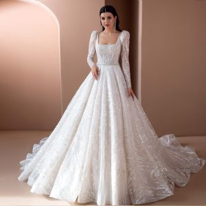 Robe de Mariée Princesse Manche Longue