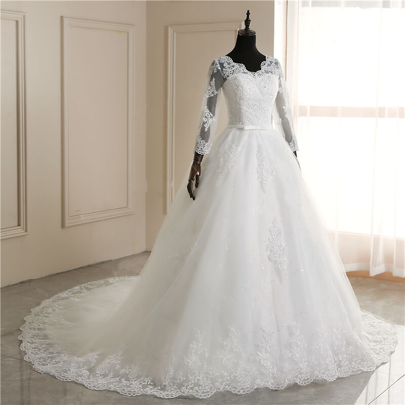 Robe de Mariée Princesse Strass et Dentelle – Image 3