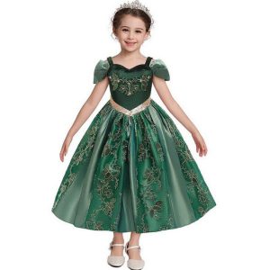 Robe de Princesse Verte Émeraude