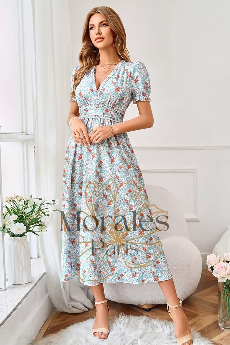 Robe Demoiselle d’Honneur Fleurie Champêtre - Image 4