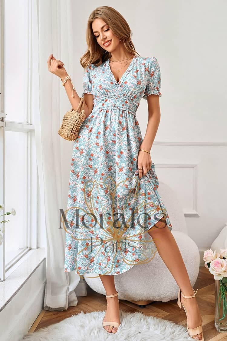 Robe Demoiselle d’Honneur Fleurie Champêtre - Image 5