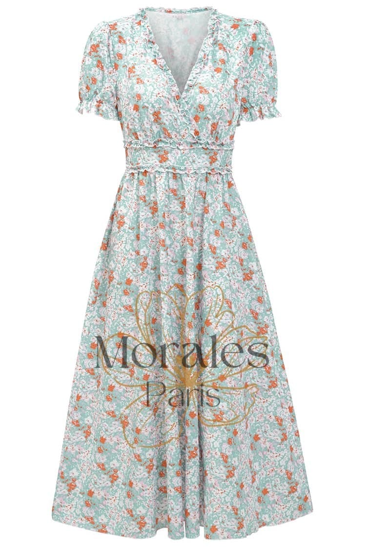 Robe Demoiselle d’Honneur Fleurie Champêtre - Image 6