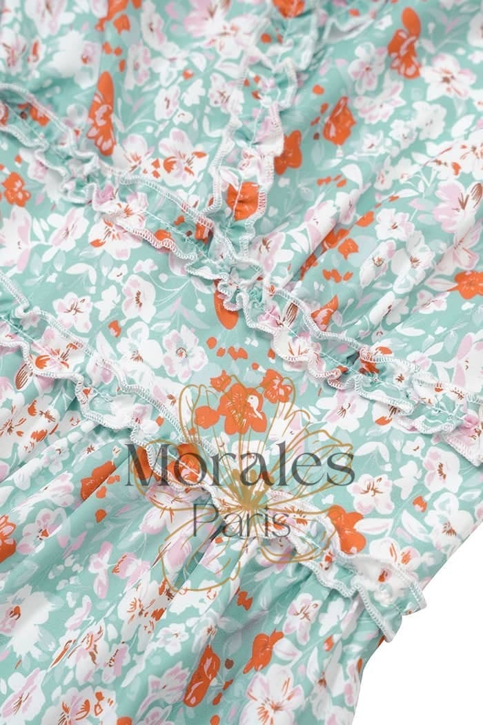 Robe Demoiselle d’Honneur Fleurie Champêtre - Image 8