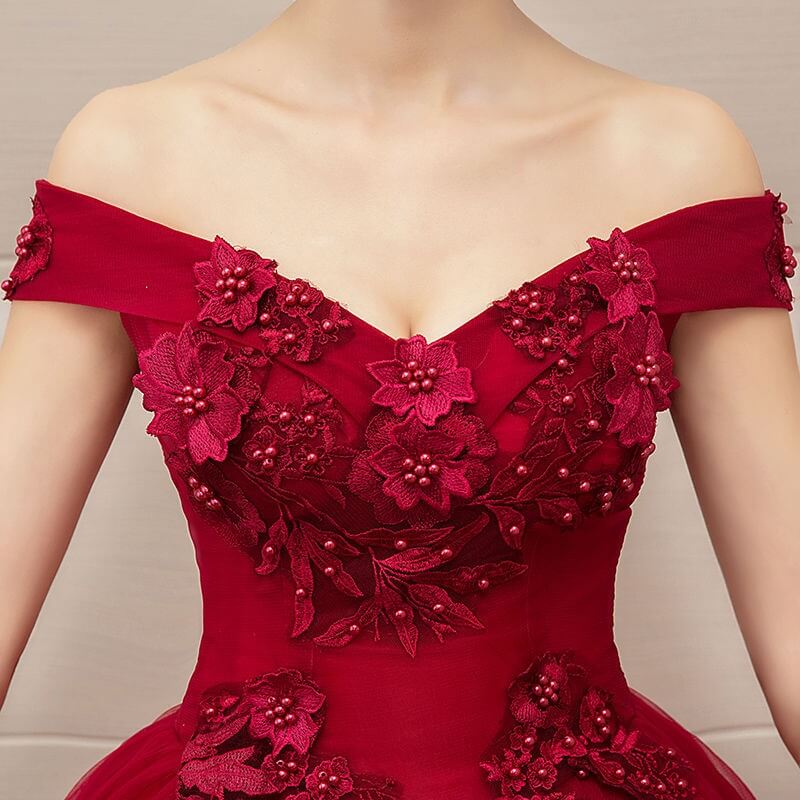 Robe de Princesse Rouge Femme - Image 6