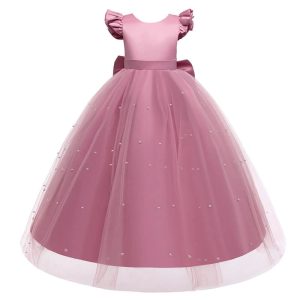 Robe Fille Mariage Rose Poudré