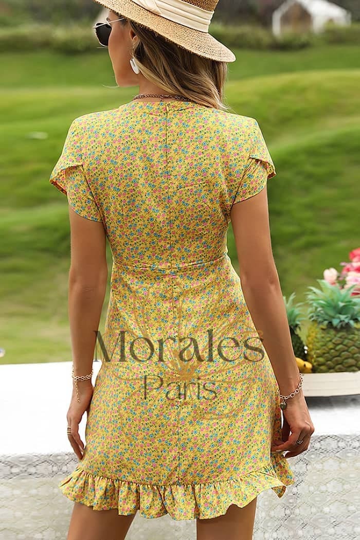 Robe Jaune Champêtre Pour Mariage – Image 6