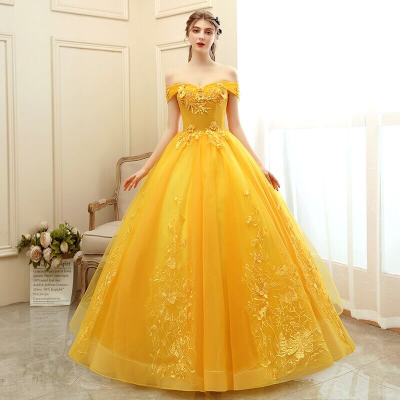Robe Jaune Princesse Adulte – Image 5