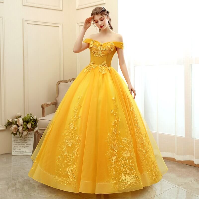 Robe Jaune Princesse Adulte – Image 2