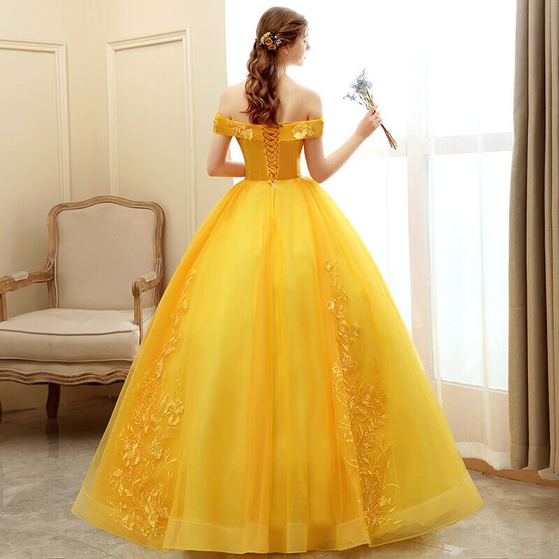 Robe Jaune Princesse Adulte – Image 4