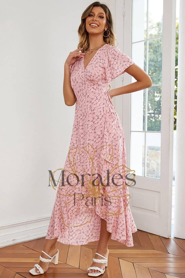 Robe Longue Femme Champêtre Petite Fleur - Image 6