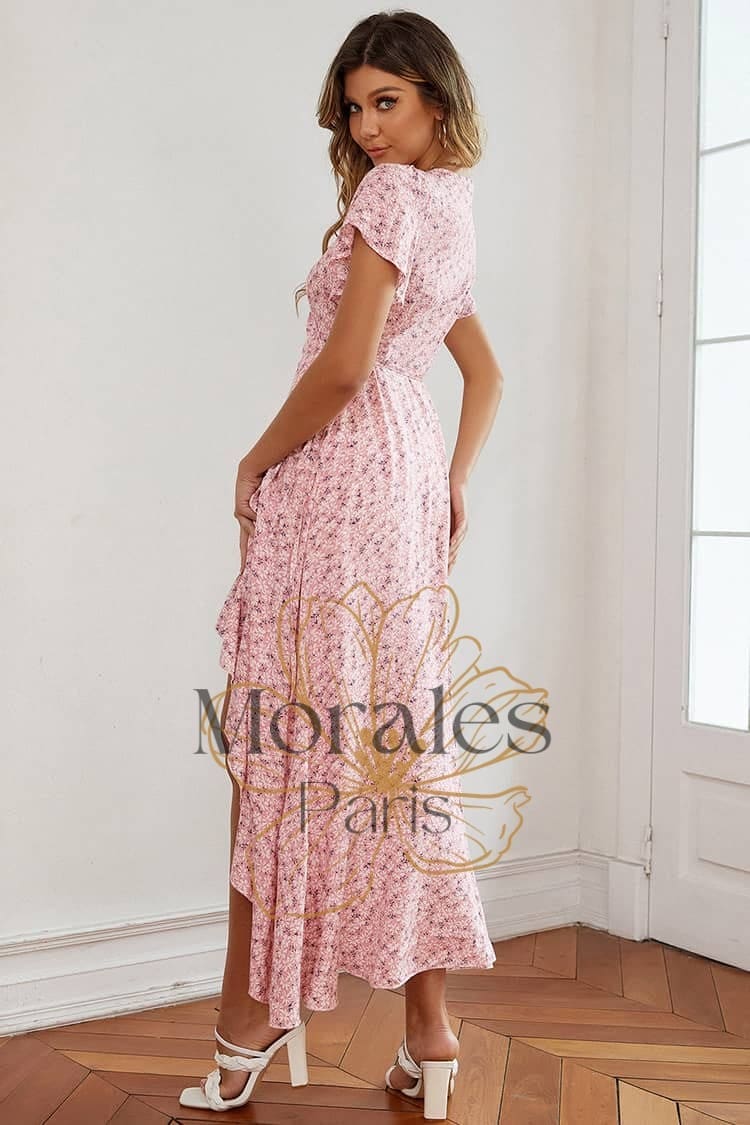 Robe Longue Femme Champêtre Petite Fleur - Image 8
