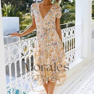 Robe Longue Voile Pour Un Mariage  Champêtre