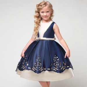 Robe de Princesse Bleu et Blanc