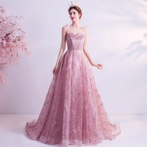 Robe Princesse Femme Rose Paillette