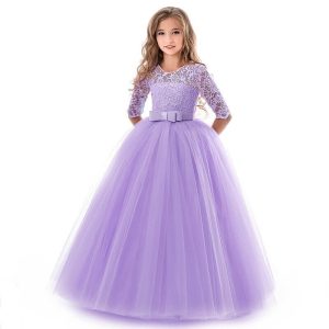 Robe Princesse Manche Dentelle