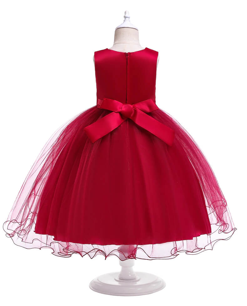 Robe de Princesse Petite Fille Rouge - Image 4