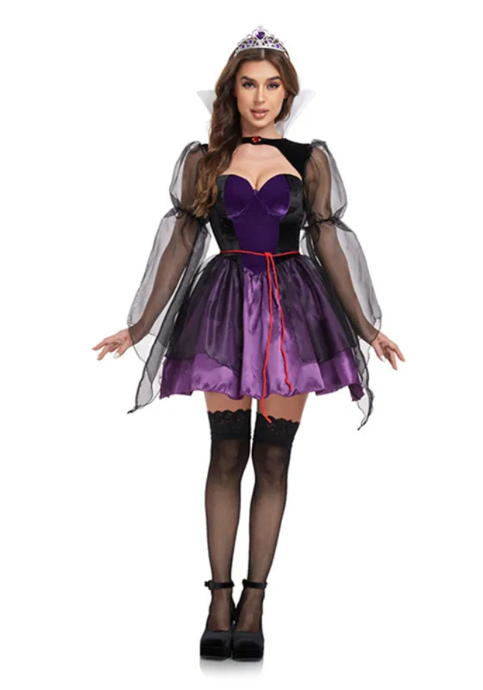 Déguisement Princesse Courte Noire Femme – Image 3