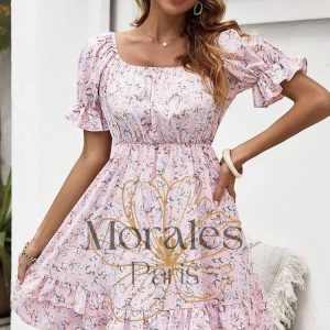 Robe Rose Pâle Style  Vintage Champêtre